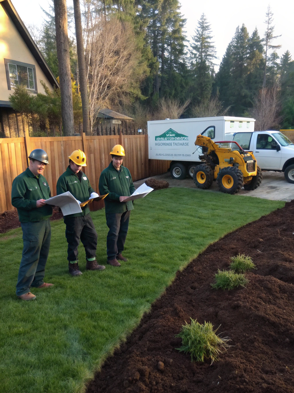 Southern Roots Lawn and Landscape crew ready for residential service in Conway Arkansas